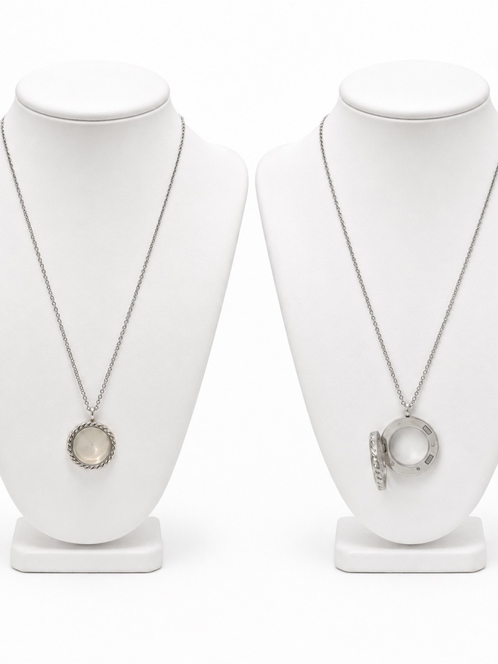 Clear locket necklace